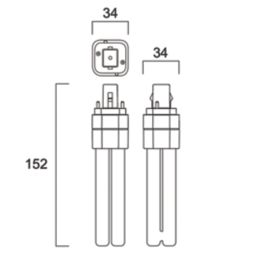 Sylvania Toledo Lynx D G24D 2-Pin Stick LED Light Bulb  770lm 7W