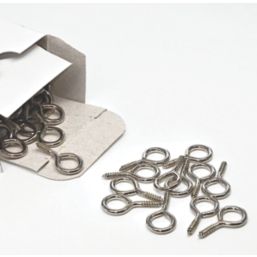 Renaissance Screw Eye Silver Curtain Wire Screw Eye Hooks 2mm x 23mm 200 Pack