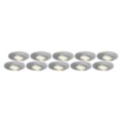 4lite  Tilt  Fire Rated GU10 Downlights Satin Chrome 30 Pack