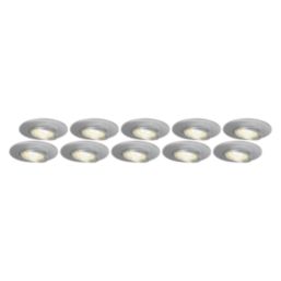 4lite  Tilt  Fire Rated GU10 Downlights Satin Chrome 30 Pack