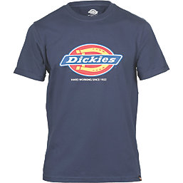 Dickies Denison Short Sleeve T-Shirt Navy Blue Medium 37-39" Chest