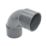 FloPlast Solvent Weld Waste Bend 92.5° Anthracite Grey 32mm 5 Pack