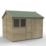Forest Timberdale 10' x 8' 6" (Nominal) Reverse Apex Tongue & Groove Timber Shed with Base