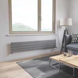 Ximax Oceanus 295mm x 1800mm 2075BTU Silver Horizontal Designer Radiator