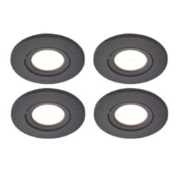Spa Como Adjustable  Fire Rated LED Downlights Black 5W 500lm 4 Pack