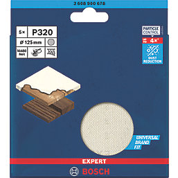 Bosch Expert M480 320 Grit Mesh Wood Sanding Discs 125mm 5 Pack
