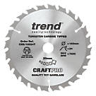 Trend CraftPro CSB/16524T Wood Thin Kerf Combination Circular Saw Blade for Cordless Saws 165mm x 20mm 24T