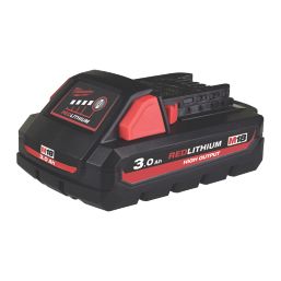 Milwaukee M18HB3 18V 3.0Ah Li Ion RedLithium High Output Battery Screwfix