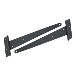 Smith & Locke Black Powder-Coated Tee Hinges 450mm 2 Pack