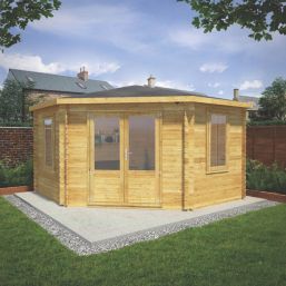 Mercia Corner 12' 6" x 12' 6" (Nominal) Apex Timber Log Cabin