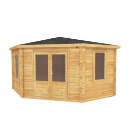 Mercia Corner 12' 6" x 12' 6" (Nominal) Apex Timber Log Cabin
