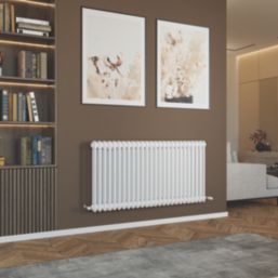 Azur 600mm x 1190mm 3896BTU White Horizontal 2 Column Radiator