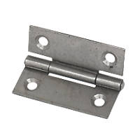 Self-Colour  Steel Fixed Pin Hinges 50 x 38mm 2 Pack