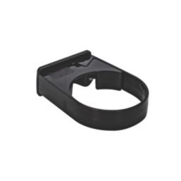 FloPlast  Round Easyfit Pipe Clips Black 68mm 10 Pack