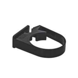 FloPlast  Round Easyfit Pipe Clips Black 68mm 10 Pack