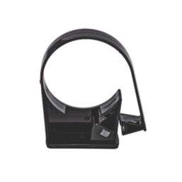 FloPlast  Round Easyfit Pipe Clips Black 68mm 10 Pack