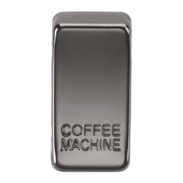 Knightsbridge 'COFFEE MACHINE' Switch Cover Black Nickel