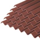 Corrugated Bitumen Roof Sheet Red 2000mm x 2.2mm x 930mm 5 Pack
