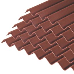 Corrugated Bitumen Roof Sheet Red 2000mm x 2.2mm x 930mm 5 Pack