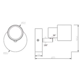 Knightsbridge  Round 1-Light Single GU10 Wall & Ceiling Spotlight Brushed Chrome