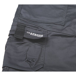 Apache ATS 3D Stretch Work Trousers Black / Grey 40" W 31" L
