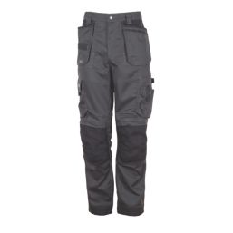 Apache ATS 3D Stretch Work Trousers Black / Grey 40" W 31" L