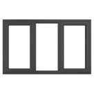 Crystal  Left & Right-Hand Opening Clear Triple-Glazed Casement Anthracite on White uPVC Window 1770mm x 965mm