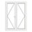 Crystal  White Double-Glazed uPVC French Door Set 2055mm x 1590mm