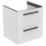 Ideal Standard i.life B Wall Hung Vanity Unit with Black Handles & Basin Matt White 600mm x 505mm x 630mm