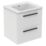 Ideal Standard i.life B Wall Hung Vanity Unit with Black Handles & Basin Matt White 600mm x 505mm x 630mm