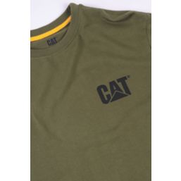 CAT Trademark Banner Long Sleeve T-Shirt Chive Small 36-38" Chest