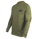 CAT Trademark Banner Long Sleeve T-Shirt Chive Small 36-38" Chest