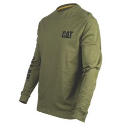 CAT Trademark Banner Long Sleeve T-Shirt Chive Small 36-38" Chest