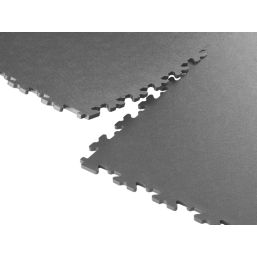 Ecotile ESD X-Joint Interlocking Floor Tiles Dark Grey 7mm 4 Pack