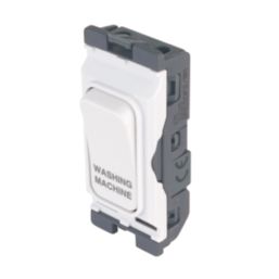 Hager Sollysta WMGSDP2/WM 20A Grid 2-Pole Washing Machine Switch White