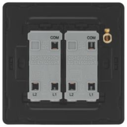 British General Evolve 20A 16AX 2-Gang 2-Way Light Switch  Blue