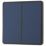 British General Evolve 20A 16AX 2-Gang 2-Way Light Switch  Blue