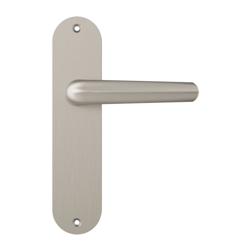 Cooke & Lewis Amga Lever on Backplate Handle Pair Satin Nickel