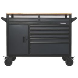 Bunker  14-Drawer Multi-Functional Workbench Roller Tool Cabinet Grey