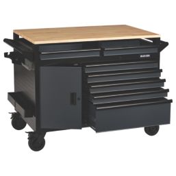 Bunker  14-Drawer Multi-Functional Workbench Roller Tool Cabinet Grey