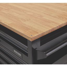 Bunker  14-Drawer Multi-Functional Workbench Roller Tool Cabinet Grey