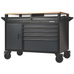 Bunker  14-Drawer Multi-Functional Workbench Roller Tool Cabinet Grey