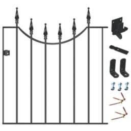 Apollo Whitby Low Gate Black 855mm x 945mm