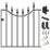 Apollo Whitby Low Gate Black 855mm x 945mm