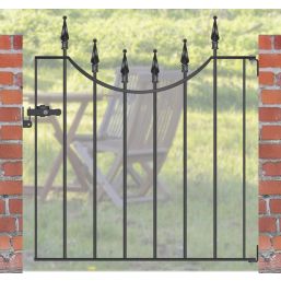 Apollo Whitby Low Gate Black 855mm x 945mm