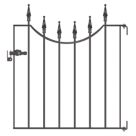Apollo Whitby Low Gate Black 855mm x 945mm