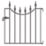 Apollo Whitby Low Gate Black 855mm x 945mm