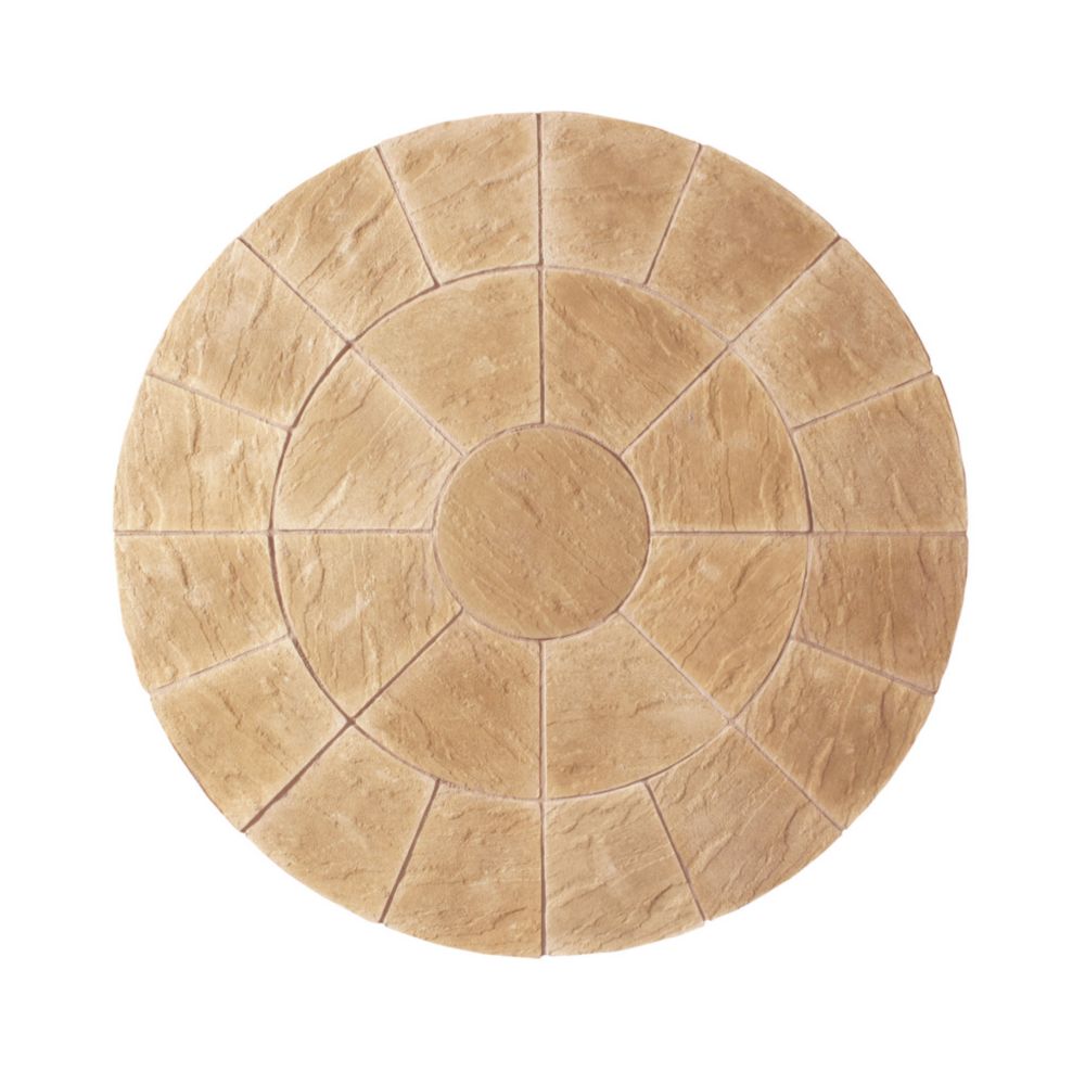 Kelkay Abbey Paving Circle Kit York Gold 4.52m² 25 Pack