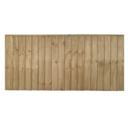 Forest Vertical Board Closeboard  Fence Panels Natural Timber 6' x 3' Pack of 5