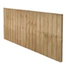 Forest Vertical Board Closeboard  Fence Panels Natural Timber 6' x 3' Pack of 5